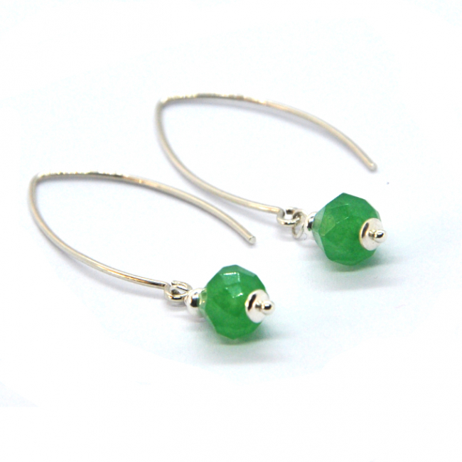 Boucles d 'oreilles en argent et aventurine