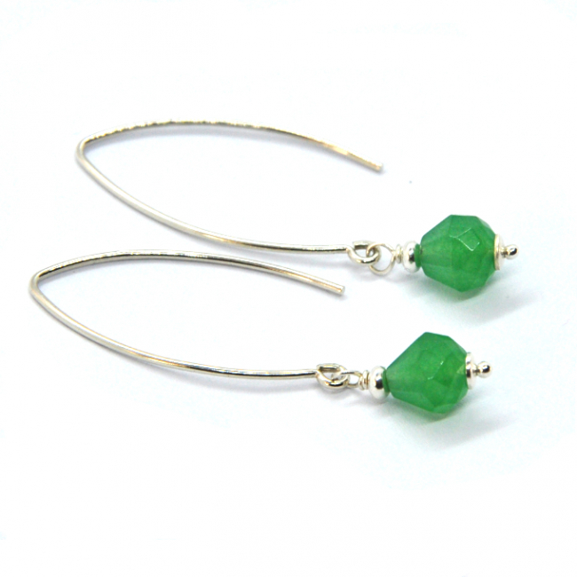 Boucles d 'oreilles en argent et aventurine